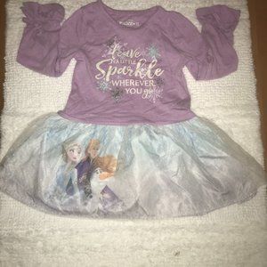 DISNEY'S FROZEN PURPLE PRINCESS TOP - 3T